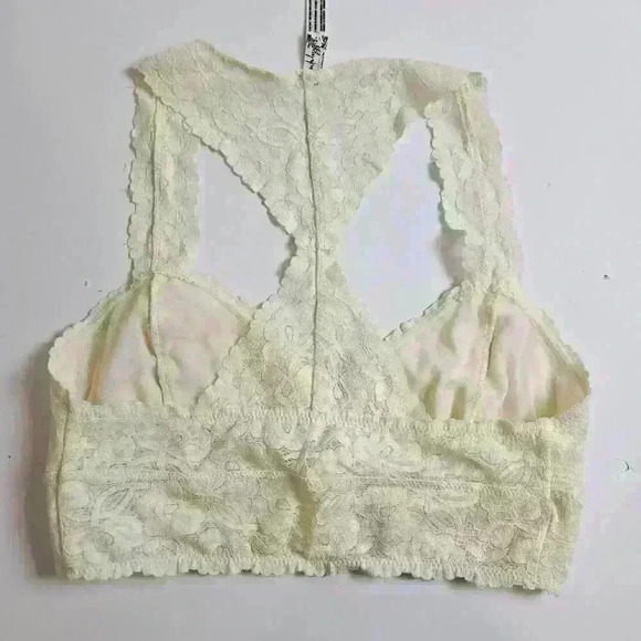 Intimately Free People Cream Off-White Lace Bralette Racerback Women's S - Picture 5 of 5